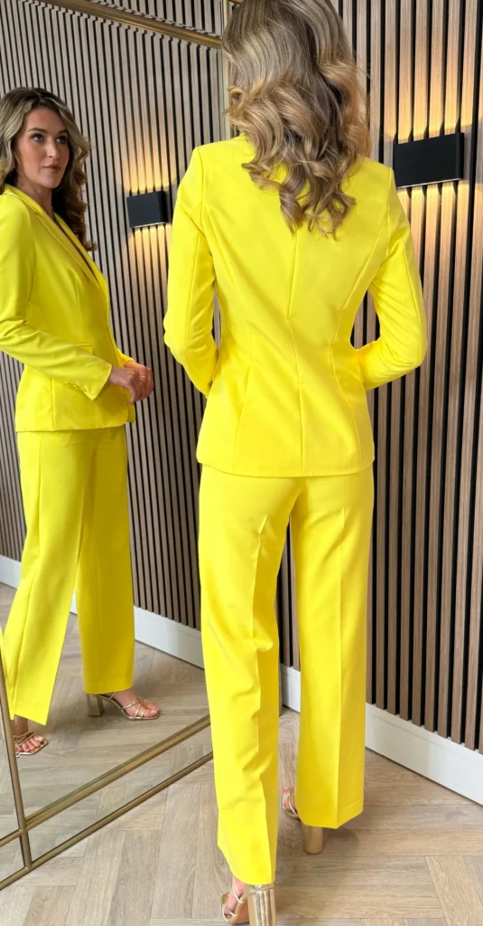 ATTENTIF Trousers | Co-ords^Adaline Yellow Trousers & Blazers Co Ord