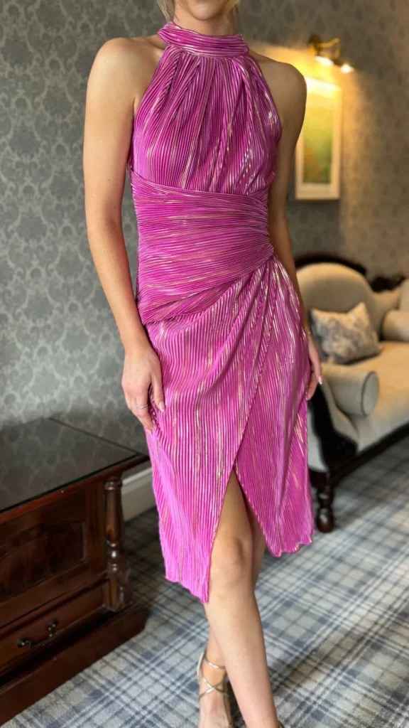GIRL IN MIND Going Out Dresses | Occasion Dresses^Alexandra Pink Halter Neck Midi Dress