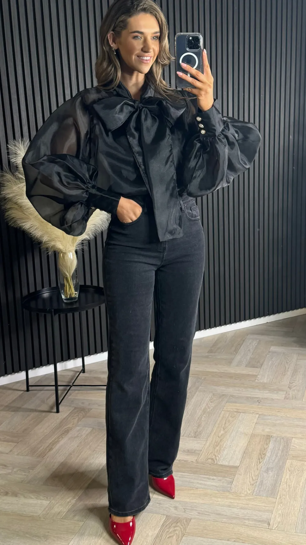 allie_black_large_bow_det_6.webp TIMELY Tops^Allie Black Large Bow Detail Top