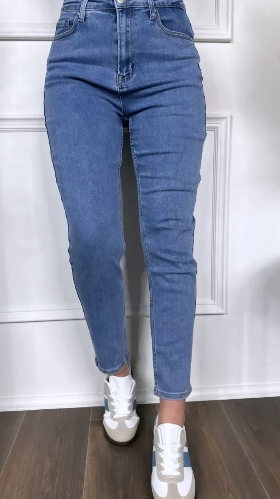 ESTEE BROWN Jeans^Allison Blue Mom Fit Jeans