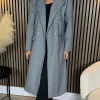 ESTEE BROWN Coats & Jackets^Alorie Grey Wool Finish Midi Length Coat