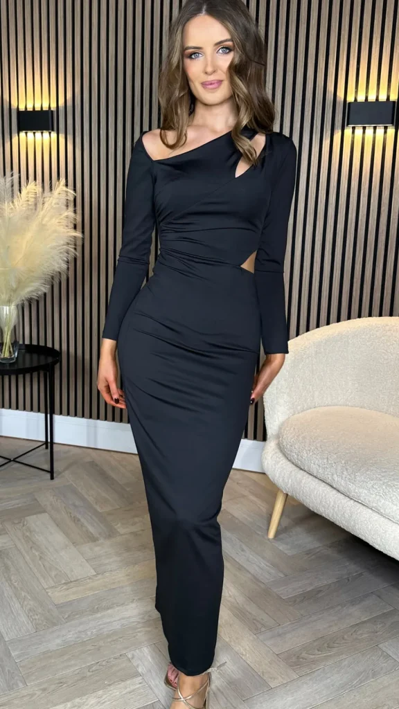 COPPEROSE Going Out Dresses | Occasion Dresses^Amberley Black Cut Out Detail Midi Dress