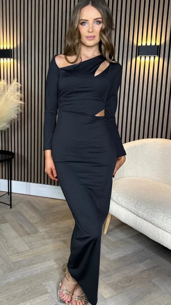 COPPEROSE Going Out Dresses | Occasion Dresses^Amberley Black Cut Out Detail Midi Dress