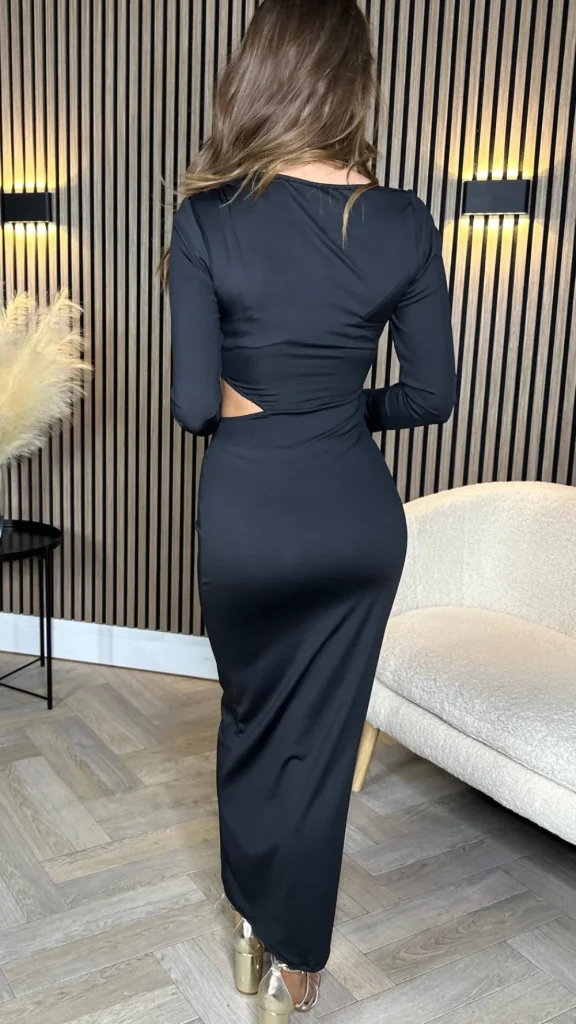 COPPEROSE Going Out Dresses | Occasion Dresses^Amberley Black Cut Out Detail Midi Dress
