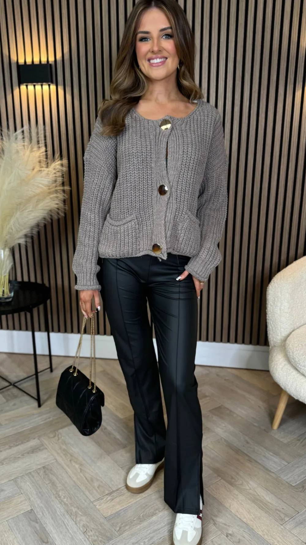 andi_black_straight_leg_l_4.webp E DIVA Trousers^Andi Black Straight Leg Leather Look Trousers