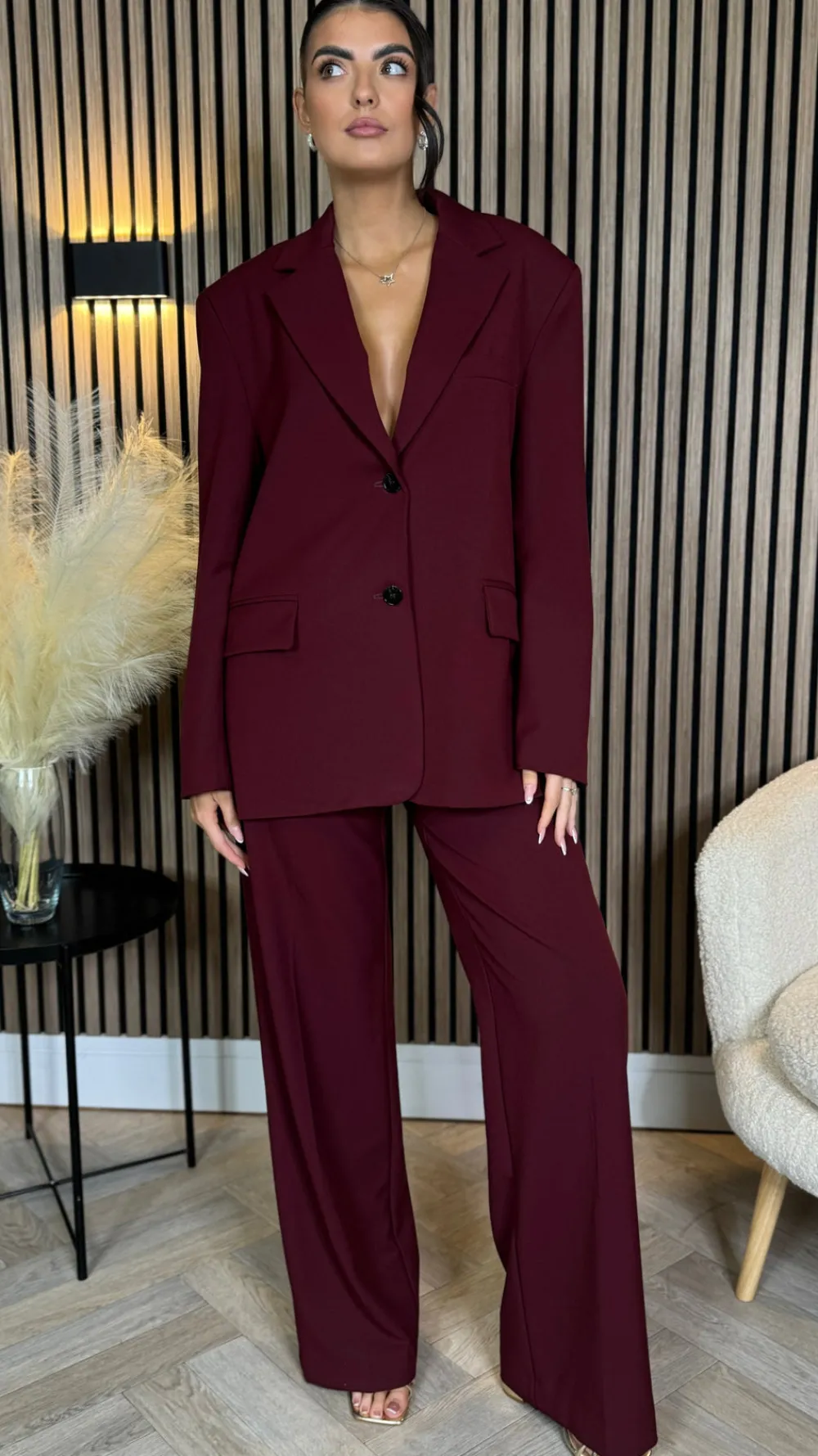 angelica_burgundy_trouser_4.webp ATTENTIF Co-ords | Blazers^Angelica Burgundy Trousers & Blazer Co Ord