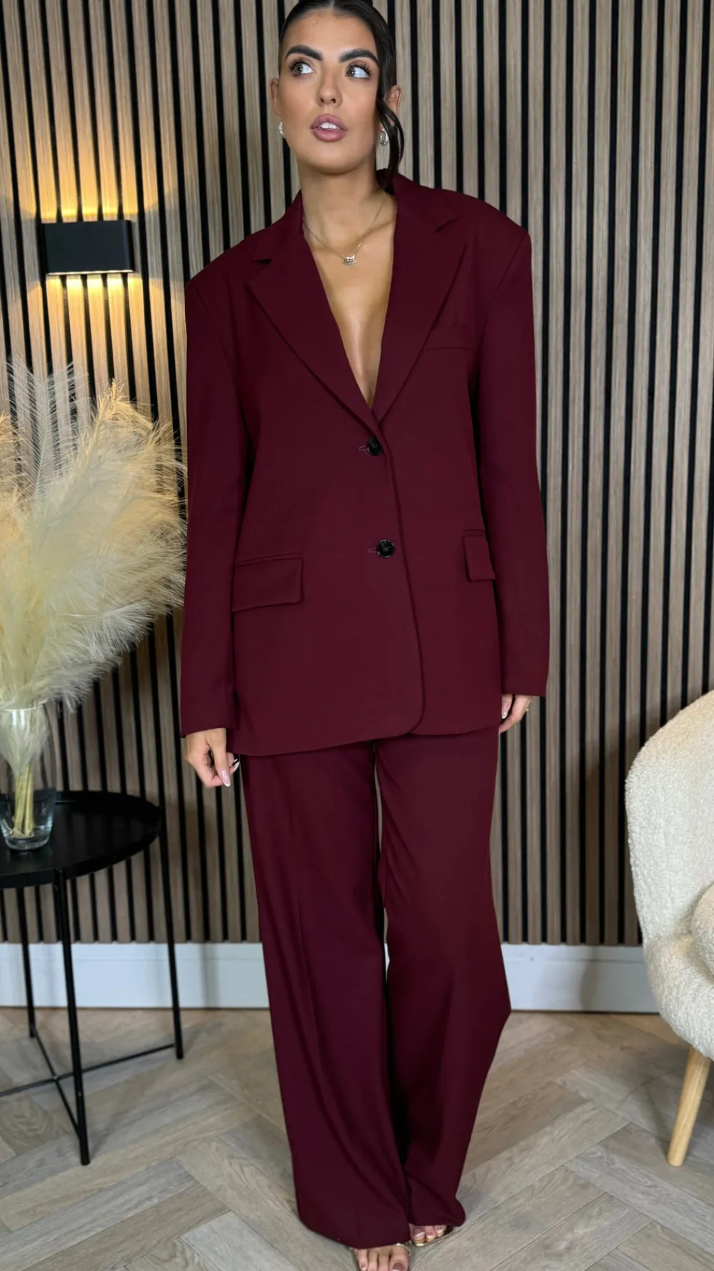 angelica_burgundy_trouser_6.webp ATTENTIF Co-ords | Blazers^Angelica Burgundy Trousers & Blazer Co Ord