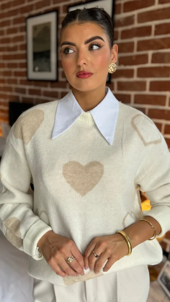 PARIS FASHION SHOPS Tops^Anna White Button Down Detail Shirt Collar