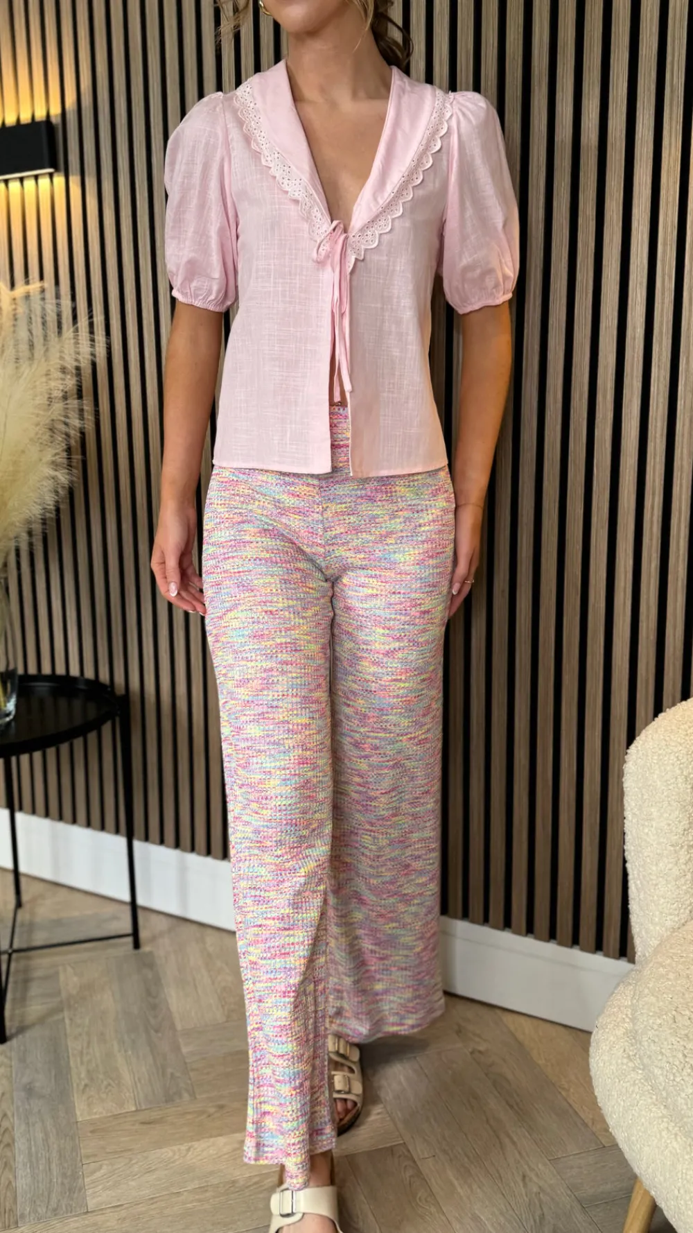 anya_baby_pink_tie_detail_1.webp So Twice Tops^Anya Baby Pink Tie Detail Top
