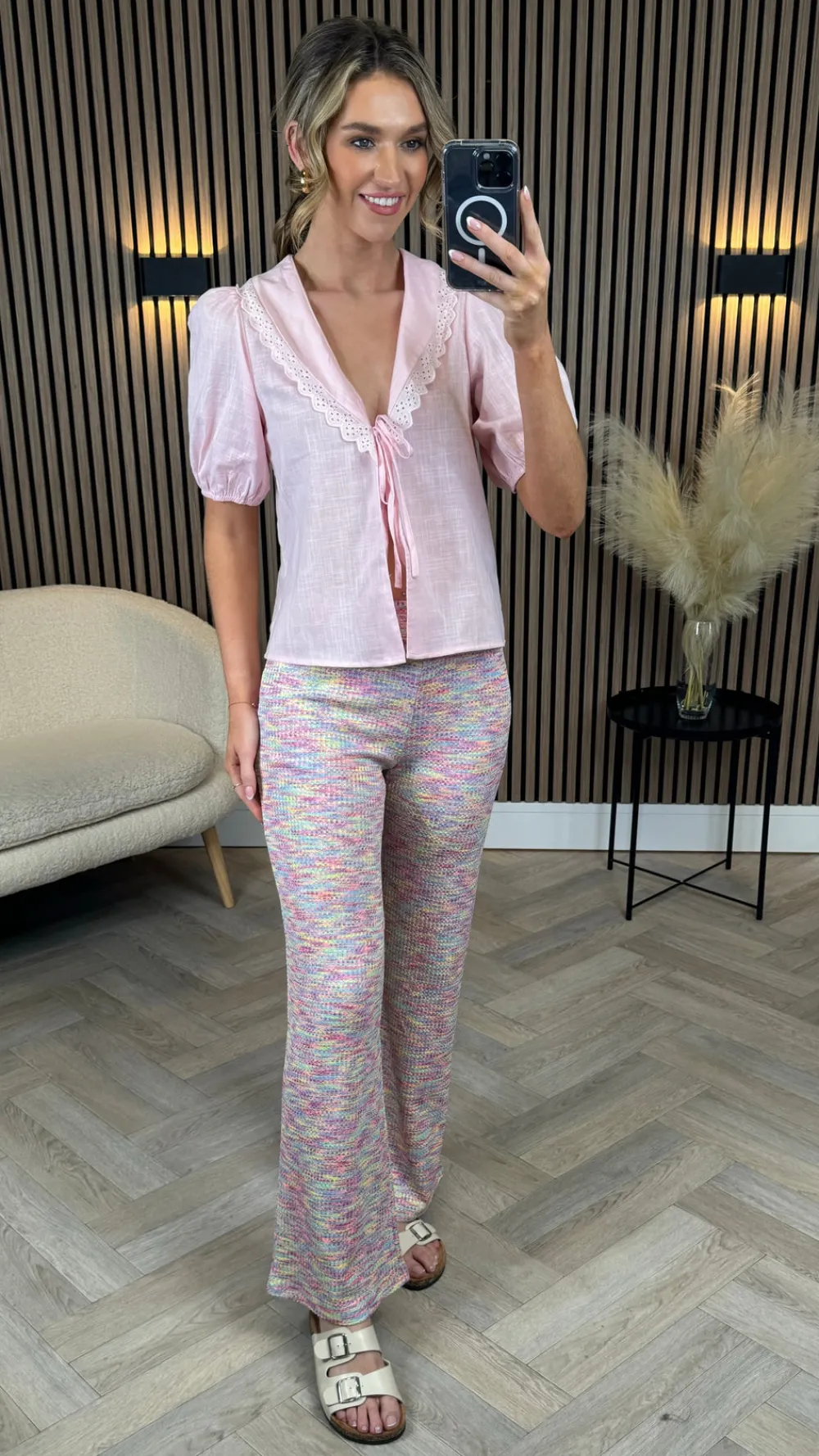 anya_baby_pink_tie_detail_5.webp So Twice Tops^Anya Baby Pink Tie Detail Top