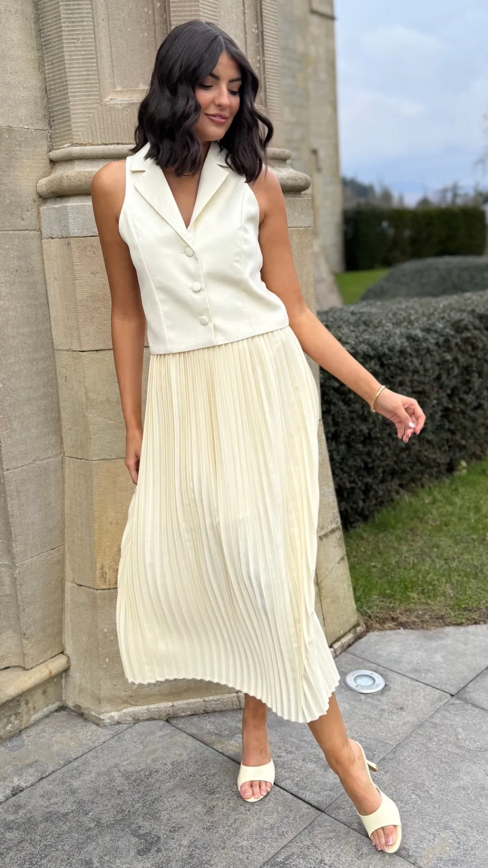 armelle_yellow_tailored_w_0.webp LUCCE Tops^Armelle Yellow Tailored Waistcoat