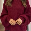 BELLAVIE Knitwear^Aston Burgundy Chunky Knit Jumper