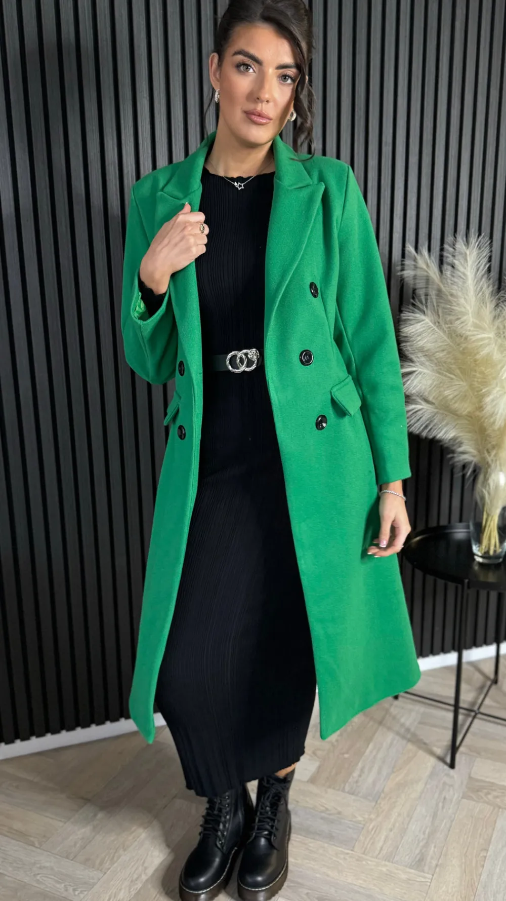 baldwin_green_midi_length_0.webp PARIS FASHION SHOPS Coats & Jackets^Baldwin Green Midi Length Coat