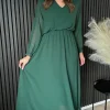 ELLE STYLE Going Out Dresses | Occasion Dresses^Beatrix Forest Green V Neckline Midi Dress