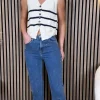 PARIS FASHION SHOPS Jeans^Bella Dark Blue Straight Fit Jeans With Hearts