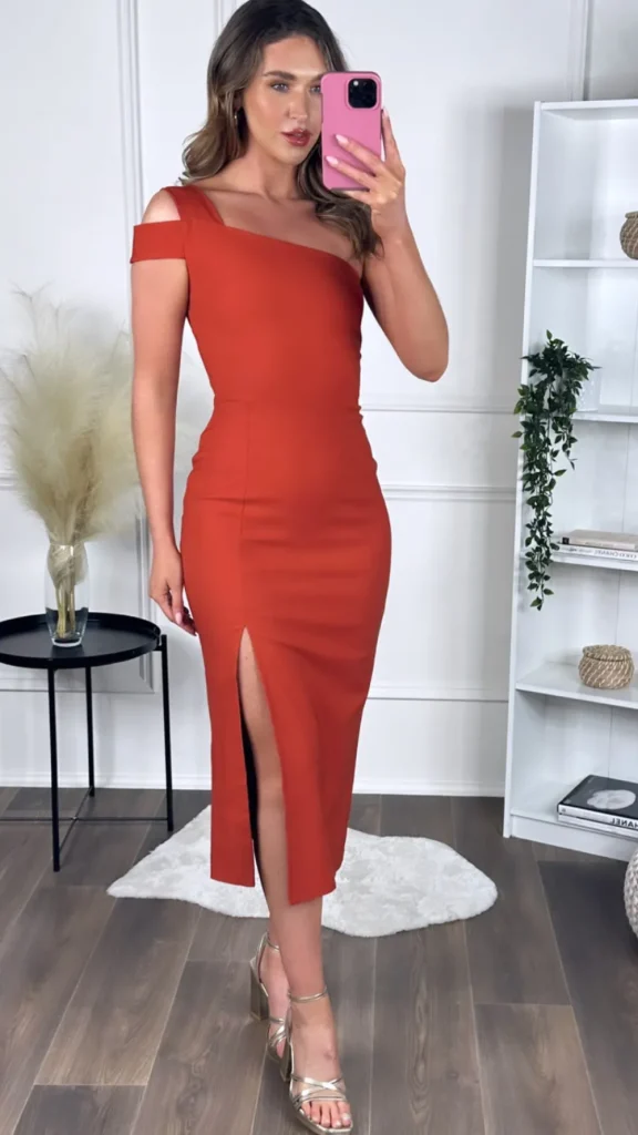 VESPER Going Out Dresses | Occasion Dresses^Bibi Rust Midaxi Dress
