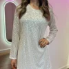 ESTEE BROWN Going Out Dresses | Occasion Dresses^Brogan Champagne Bow Detail Sequin Mini Dress