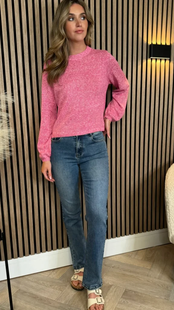 LUCCE Tops | Knitwear^Bronagh Rose Pink Knitted Tie Back Jumper