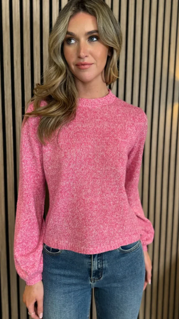 LUCCE Tops | Knitwear^Bronagh Rose Pink Knitted Tie Back Jumper