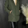 COPPEROSE Coats & Jackets^Carmella Khaki Puffer Hooded Coat