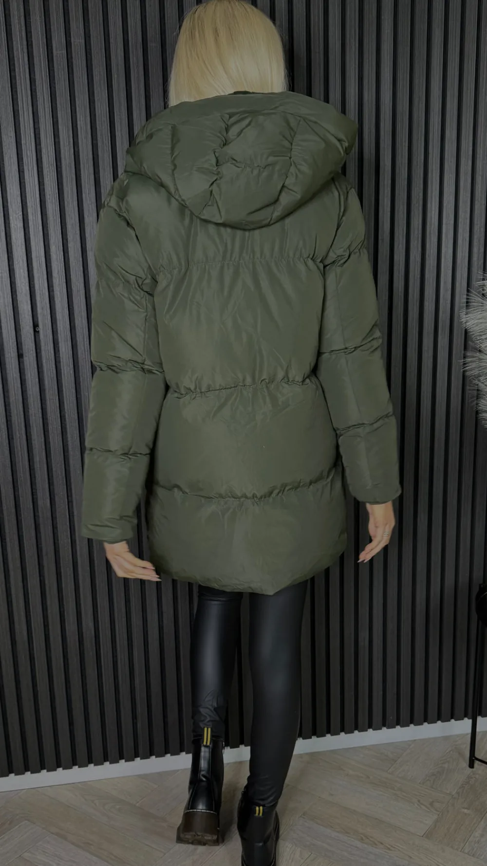 carmella_khaki_puffer_hoo_2.webp COPPEROSE Coats & Jackets^Carmella Khaki Puffer Hooded Coat