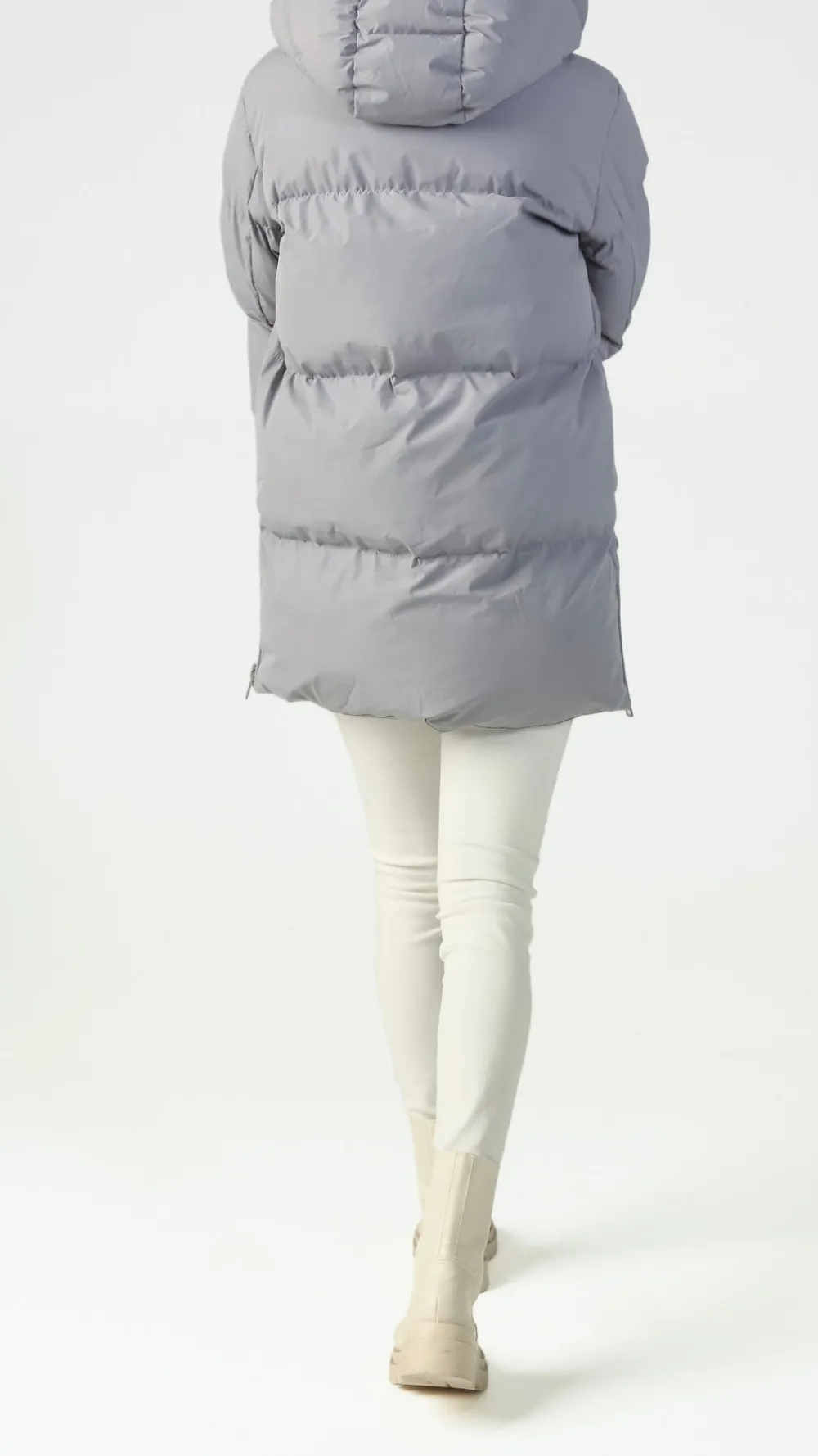 carmella_light_grey_puffe_3.webp COPPEROSE Coats & Jackets^Carmella Light Grey Puffer Hooded Coat