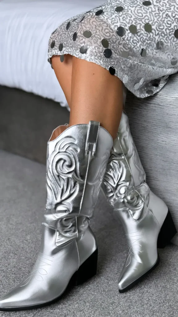 STEPHAN Boots^Carter Silver Cowboy Boots