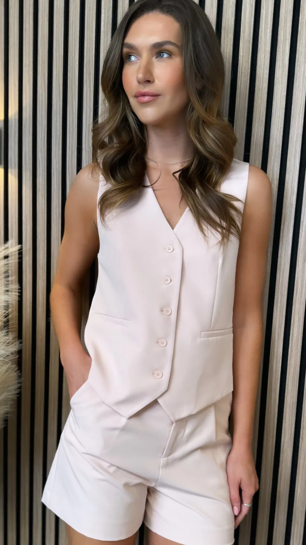 carys_pink_waistcoat_amp__1.webp ATTENTIF Co-ords^Carys Pink Waistcoat & Shorts Co Ord