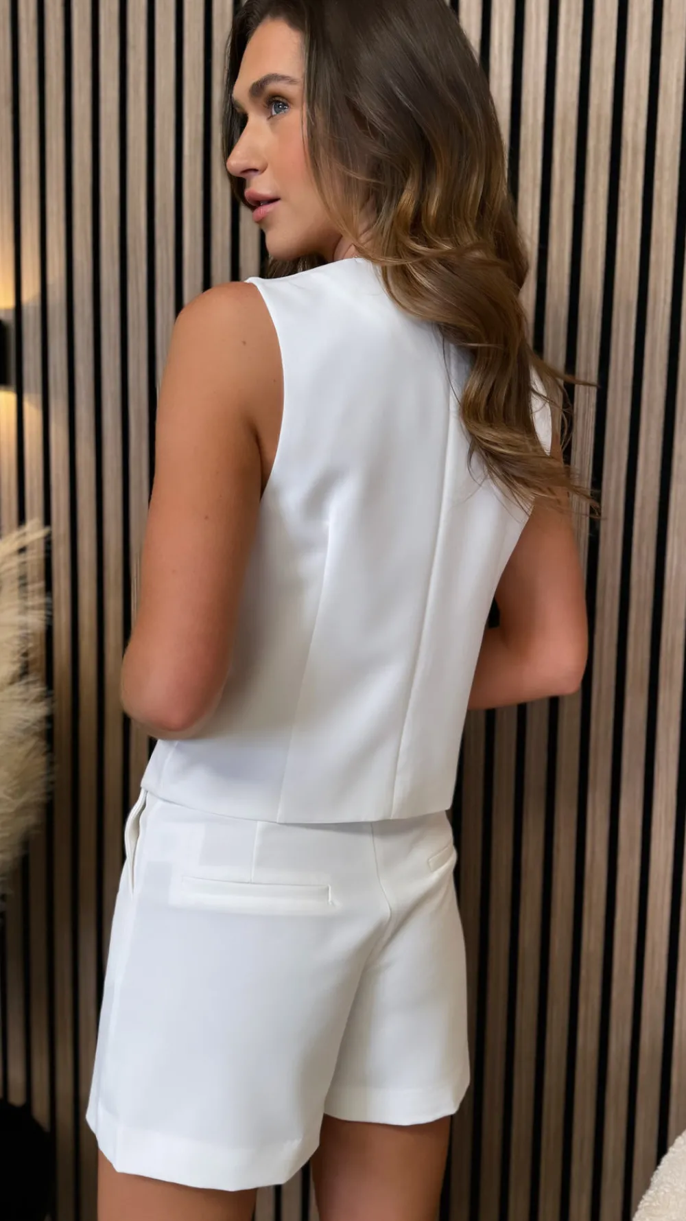 carys_white_waistcoat_amp_2.webp ATTENTIF Co-ords^Carys White Waistcoat & Shorts Co Ord