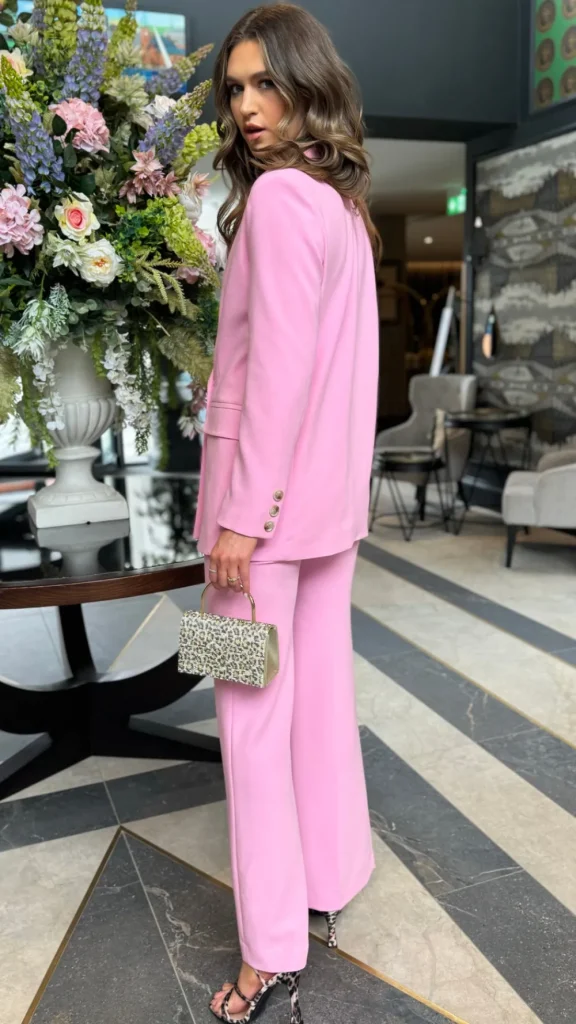 EDAN SPOLKA Co-ords | Blazers^Chelsea Baby Pink Straight Leg Trousers & Blazer Co Ord