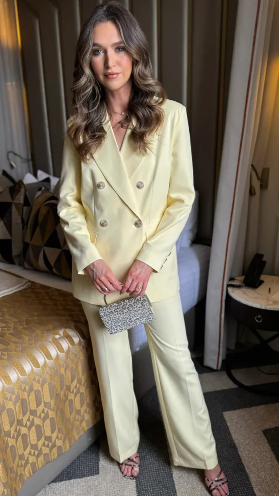 EDAN SPOLKA Co-ords | Blazers^Chelsea Lemon Straight Leg Trousers & Blazer Co Ord