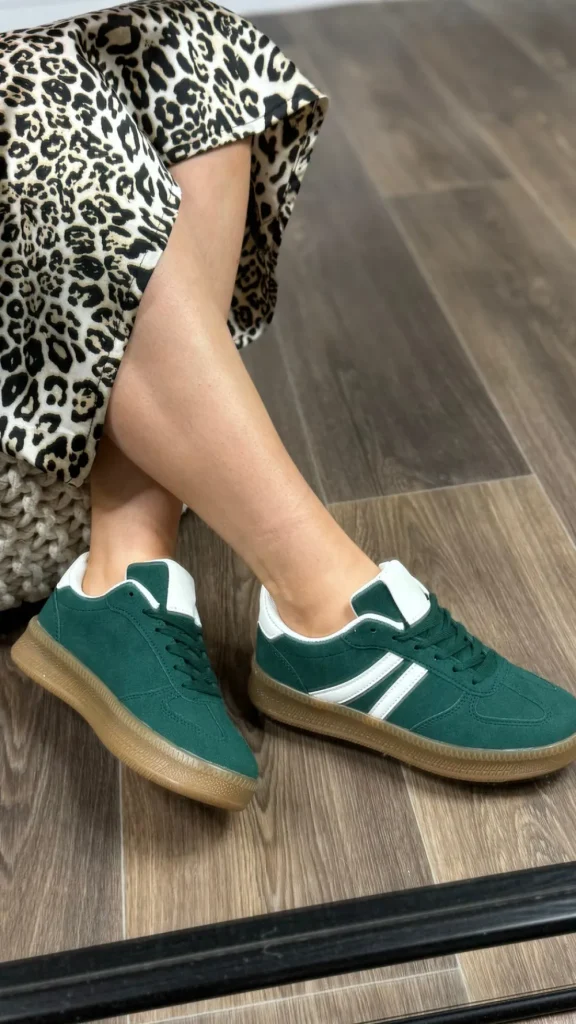 CINK ME Trainers^Cherice Forest Green With White Stripe Trainers