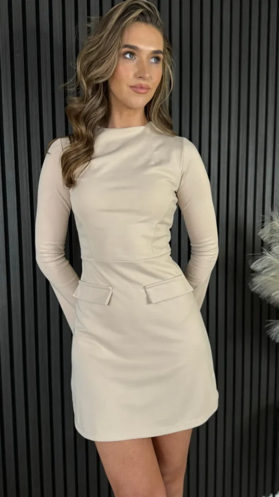 PARIS FASHION SHOPS Going Out Dresses | Occasion Dresses^Chiara Stone High Neck Open Cuff Detail Mini Dress
