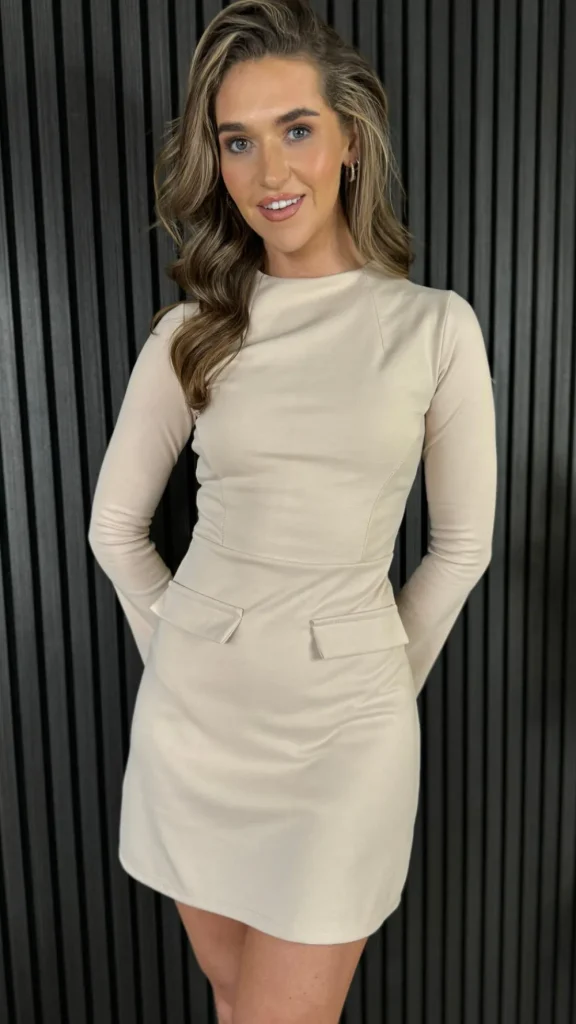 PARIS FASHION SHOPS Going Out Dresses | Occasion Dresses^Chiara Stone High Neck Open Cuff Detail Mini Dress