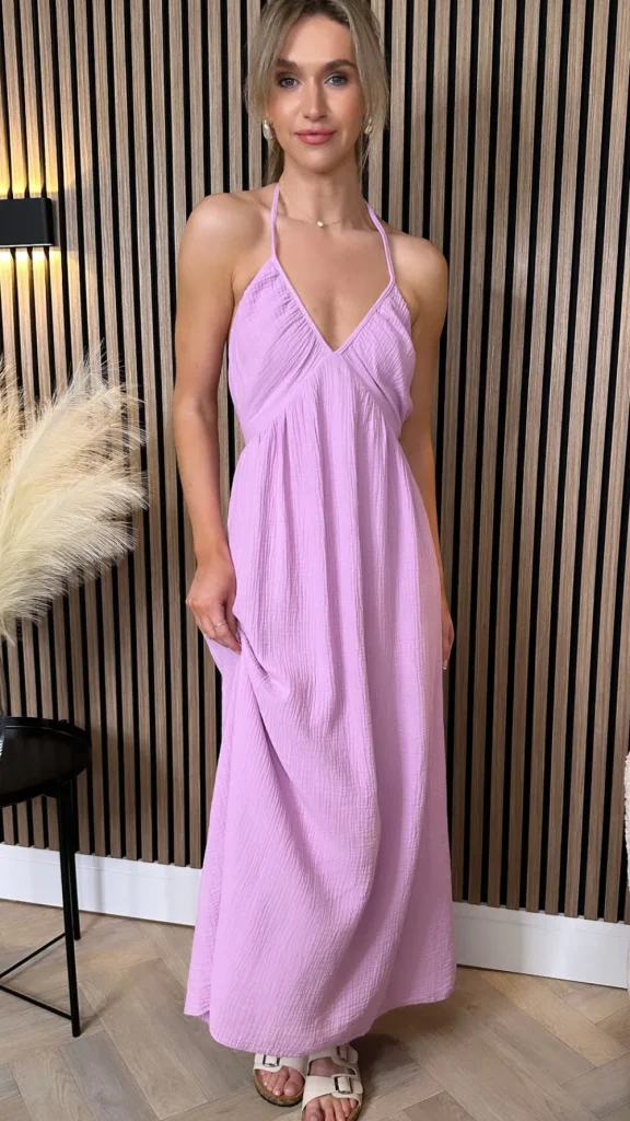 PARIS FASHION SHOPS Day Dresses | Going Out Dresses^Cindy Lilac Halterneck Midi Dress