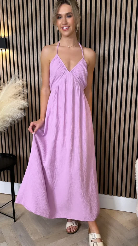 PARIS FASHION SHOPS Day Dresses | Going Out Dresses^Cindy Lilac Halterneck Midi Dress