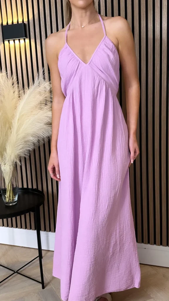PARIS FASHION SHOPS Day Dresses | Going Out Dresses^Cindy Lilac Halterneck Midi Dress