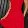 TIMELY Knitwear | Day Dresses^Clio Red Ribbed Knit Mini Dress
