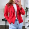 ESTEE BROWN Coats & Jackets^Cora Red Suede Finish Collared Jacket