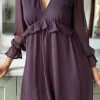 INFLUENCE Going Out Dresses | Mini Dresses^Daniela Chocolate Brown Chiffon Smock Mini Dress