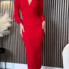 COPPEROSE Fitted Dresses | Going Out Dresses^Daria Red Ruched Cut Out Detail Midi Dress