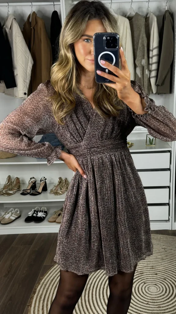 PARIS FASHION SHOPS Going Out Dresses | Occasion Dresses^Davina Beige Printed V Neckline Mini Dress