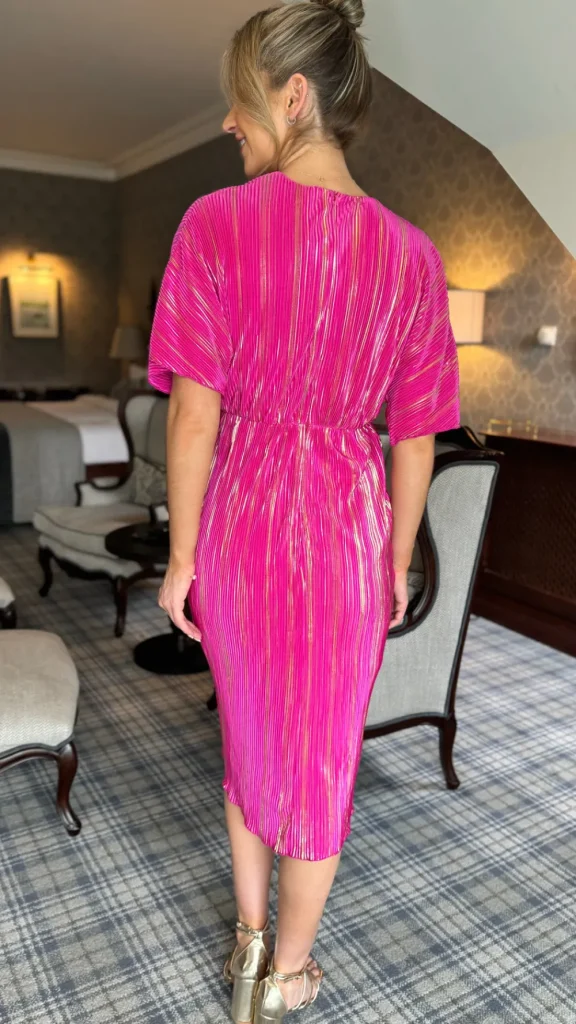 GIRL IN MIND Going Out Dresses | Midi Dresses^Dionne Hot Pink Wrap Detail Midi Dress