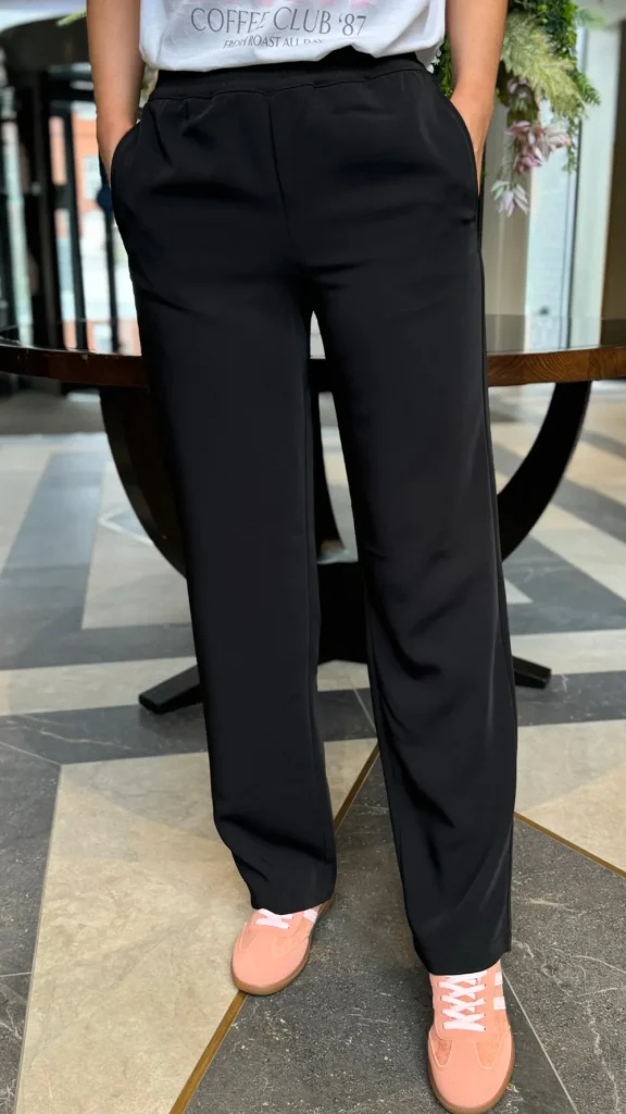 BESTSELLER Trousers^Doireann Black High Waisted Straight Leg Trousers