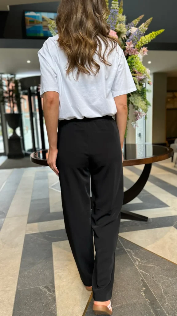BESTSELLER Trousers^Doireann Black High Waisted Straight Leg Trousers