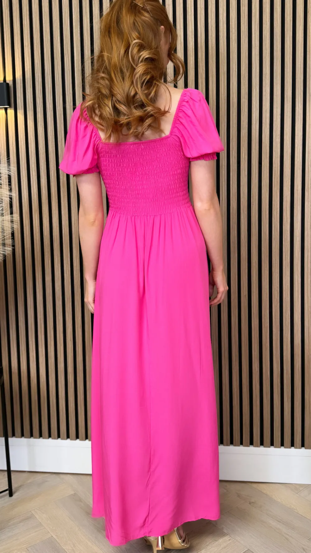 dominique_pink_tie_detail_3.webp COPPEROSE Going Out Dresses | Occasion Dresses^Dominique Pink Tie Detail Midi Dress
