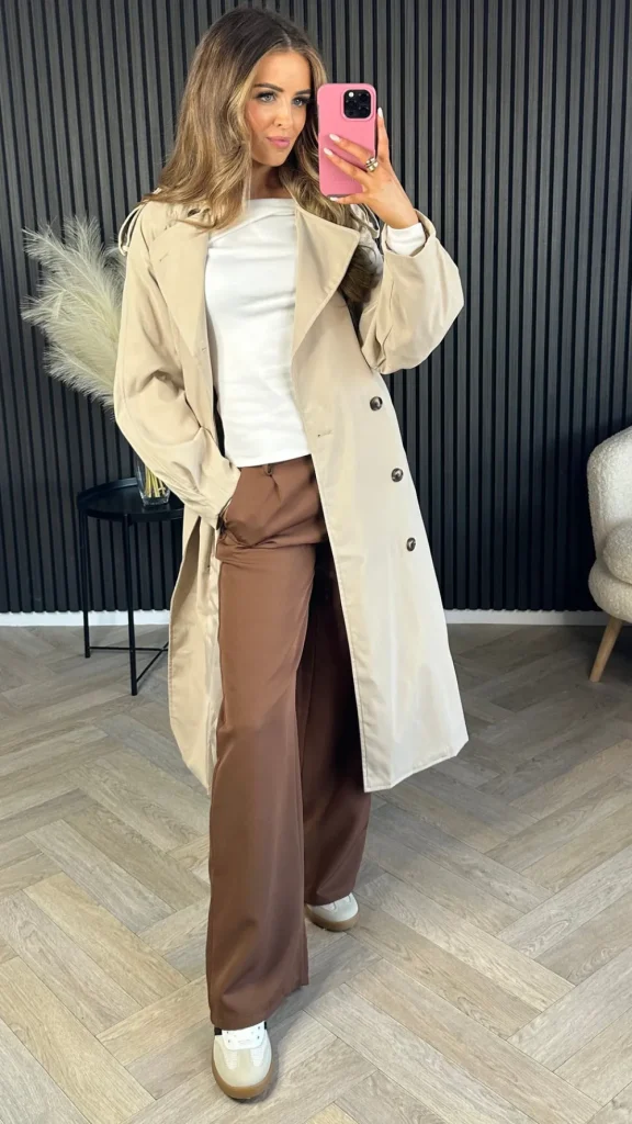 ESTEE BROWN Trousers^Effie Chocolate Brown Wide Leg Trousers