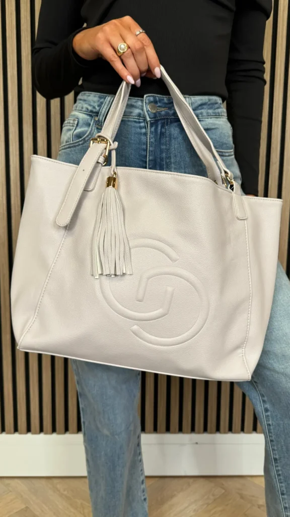 Roc Ronoco Bags^Eliseo Grey Leather Look Handbag