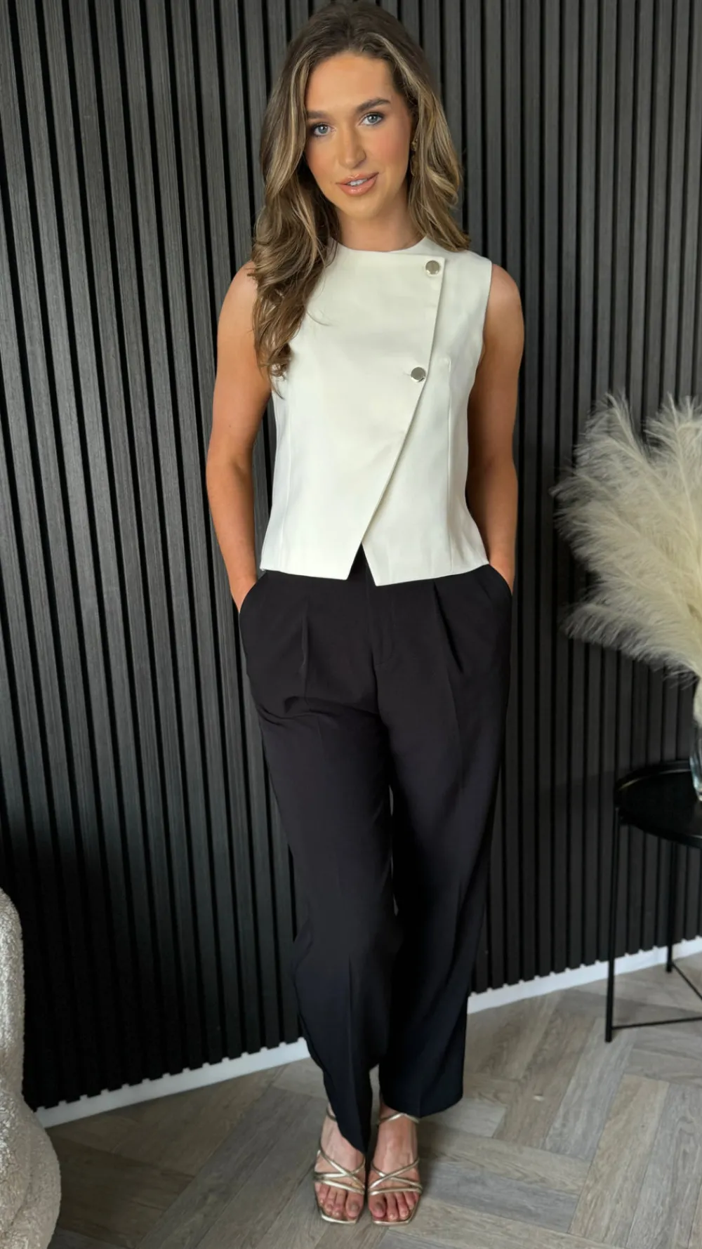 ellen_cream_button_detail_5.webp FEELKOO Tops^Ellen Cream Button Detail Waistcoat (PRE ORDER)