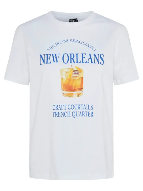 BESTSELLER Tops^Ellie White & Blue Graphic Printed 'New Orleans' T Shirt